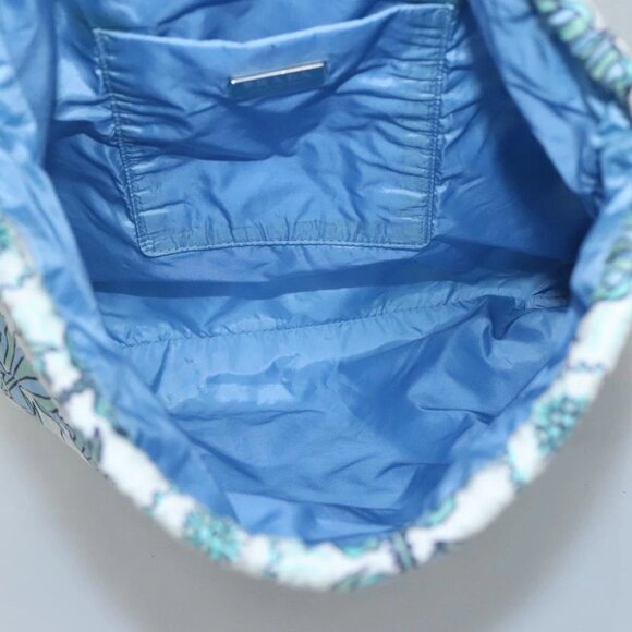 PRADA purse Pouch cotton Blue Auth BD1714 - Picture 11 of 16
